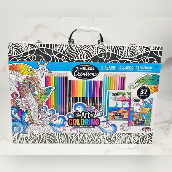 Timeless Creations Other - Cra-Z-Art 37 pc. The Art‎ of Coloring Studio Set NEW/SEALED